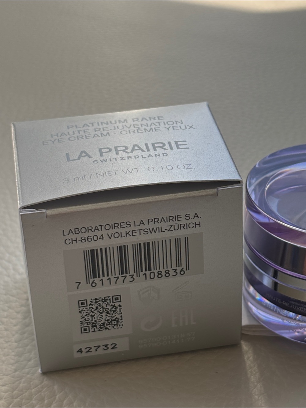 La Prairie Platinum Rare Eye Cream (3ml) - Picture 4 of 4